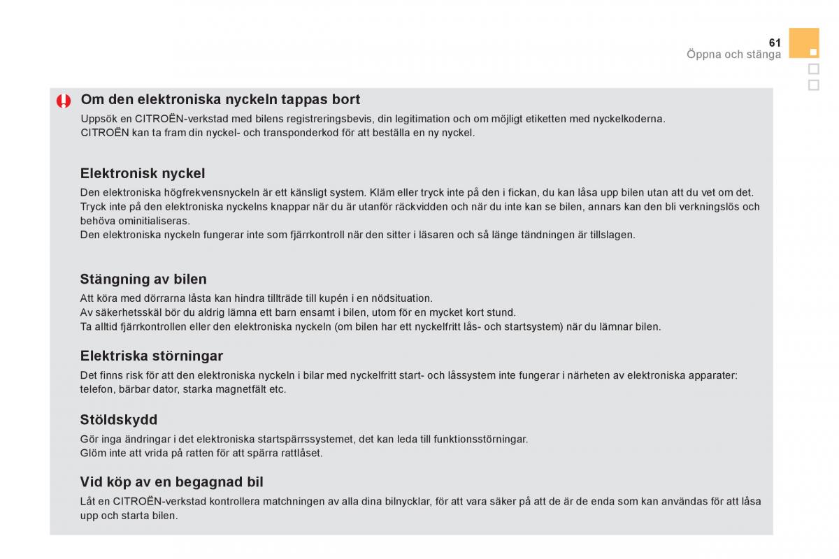 Citroen DS5 instruktionsbok / page 63