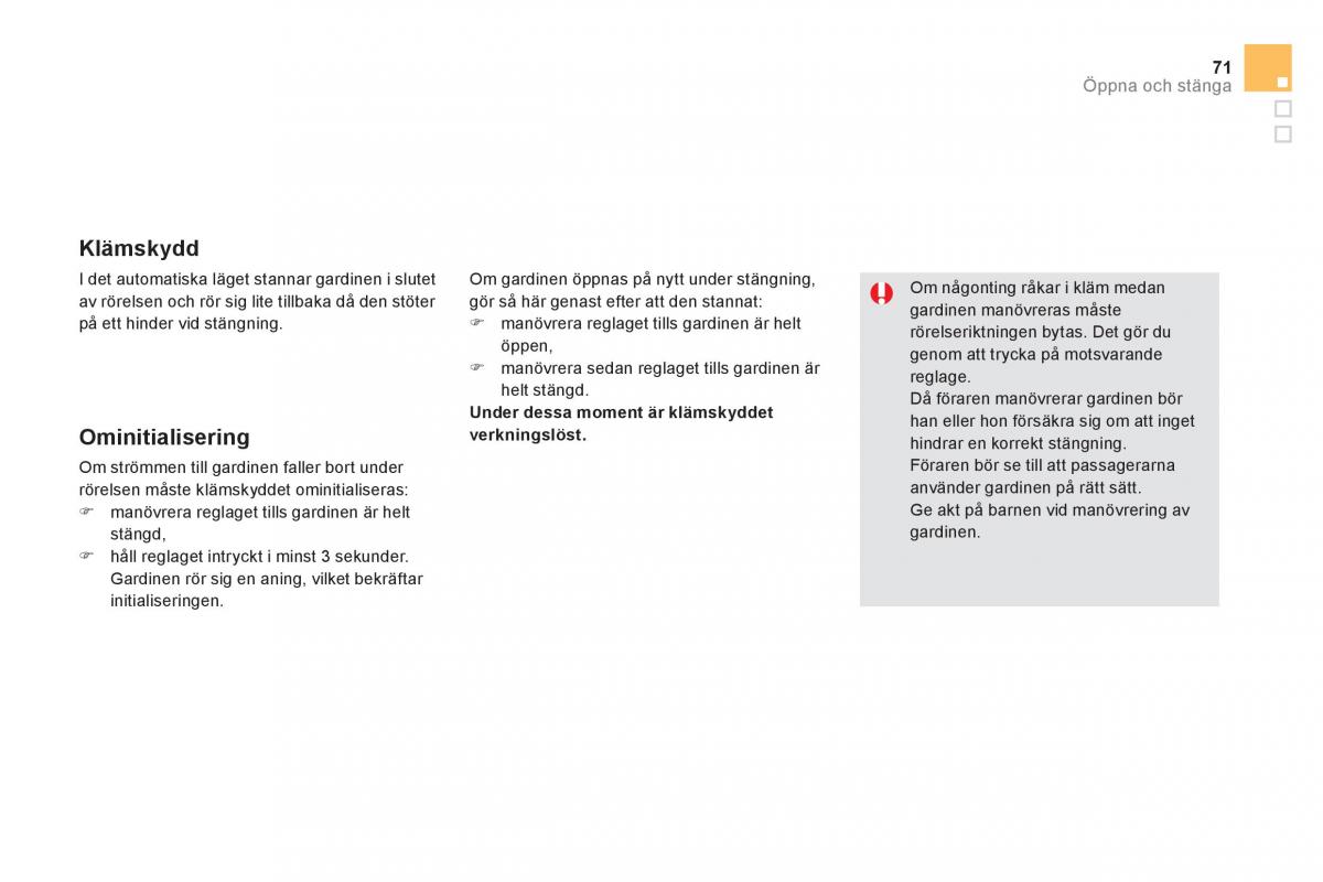 Citroen DS5 instruktionsbok / page 73