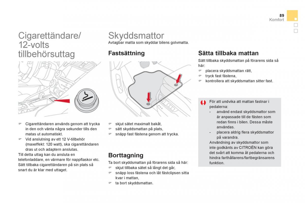 Citroen DS5 instruktionsbok / page 91