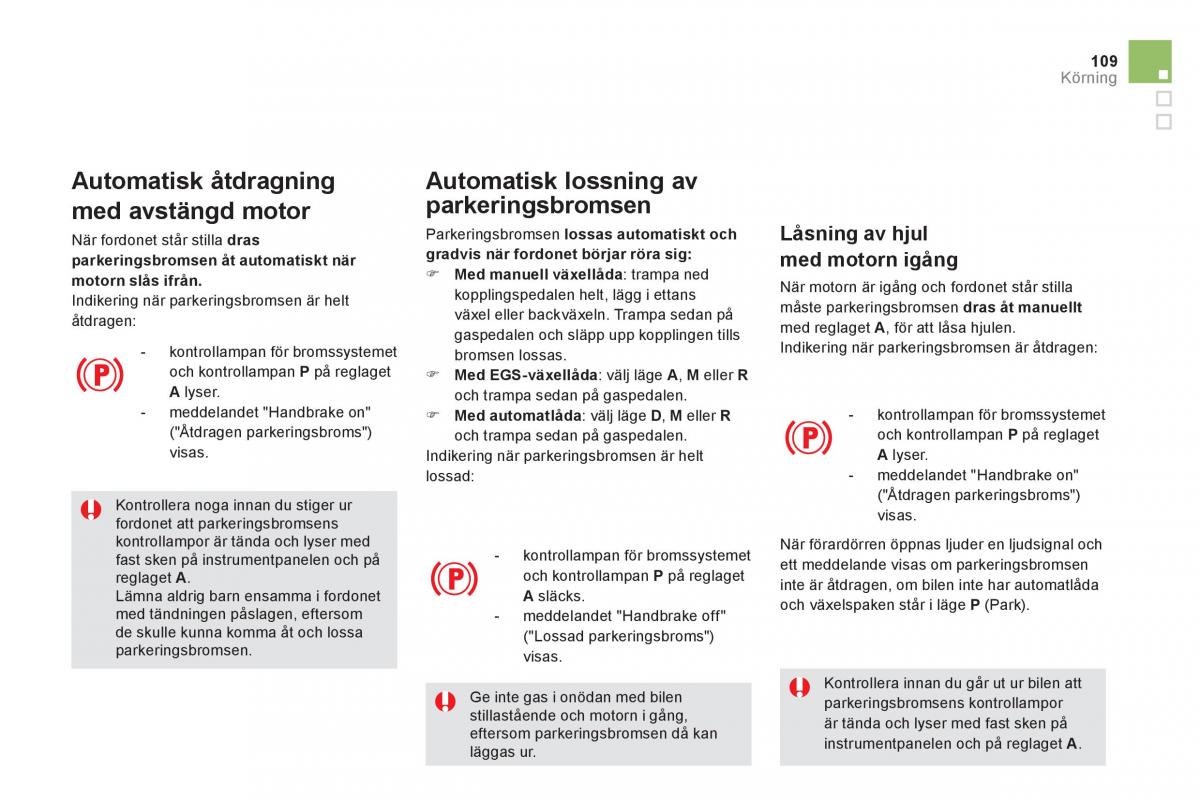 Citroen DS5 instruktionsbok / page 111