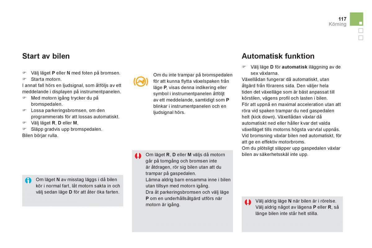 Citroen DS5 instruktionsbok / page 119