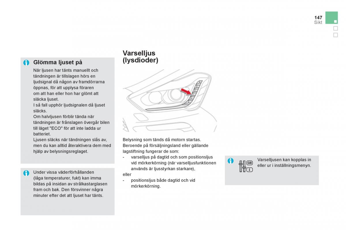 Citroen DS5 instruktionsbok / page 149