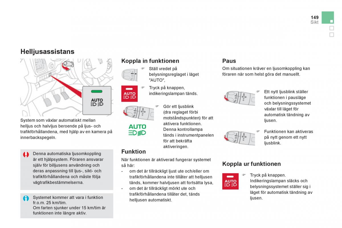 Citroen DS5 instruktionsbok / page 151