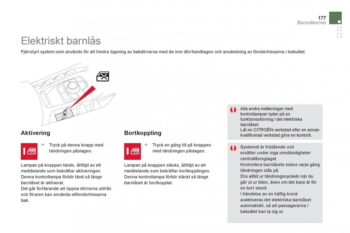 Citroen DS5 instruktionsbok / page 179