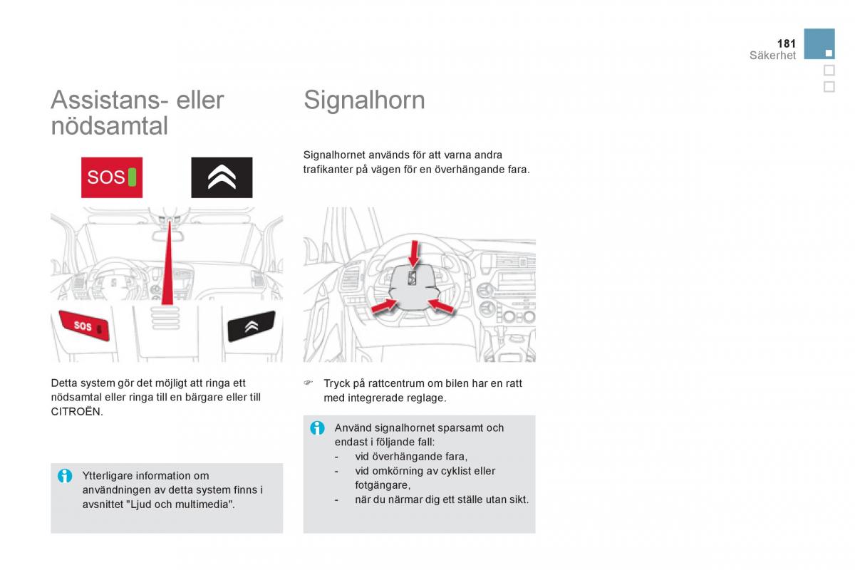 Citroen DS5 instruktionsbok / page 183