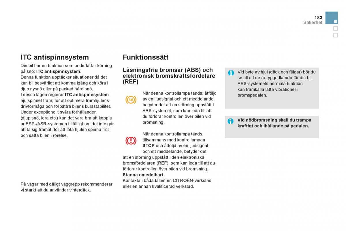 Citroen DS5 instruktionsbok / page 185