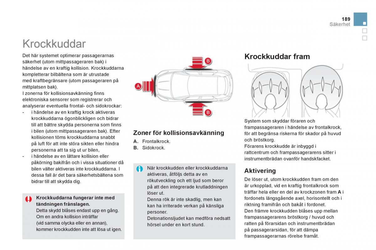 Citroen DS5 instruktionsbok / page 191