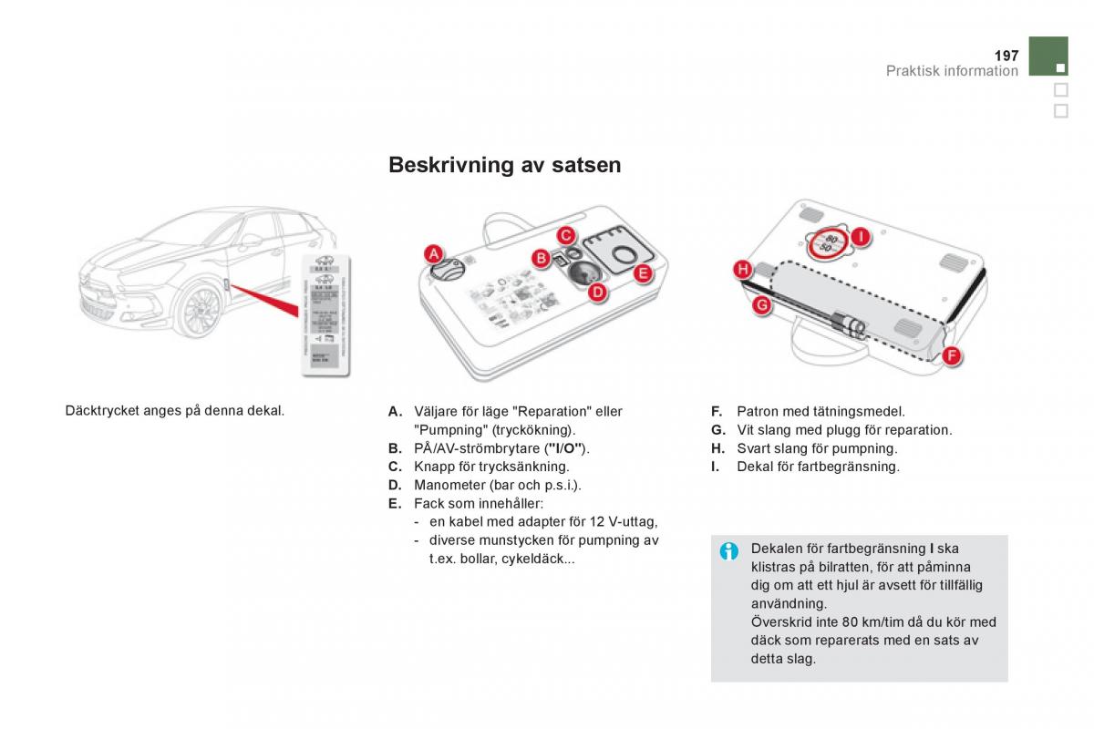 Citroen DS5 instruktionsbok / page 199