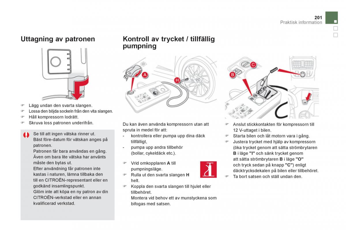 Citroen DS5 instruktionsbok / page 203