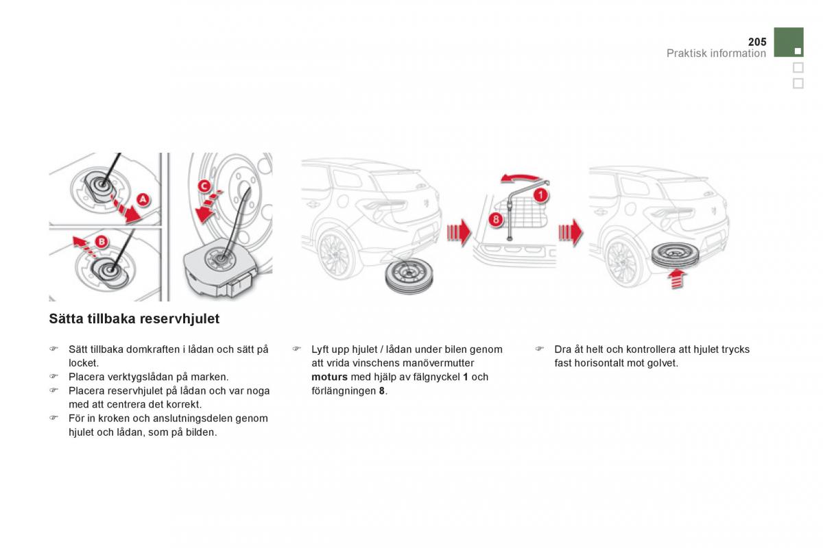 Citroen DS5 instruktionsbok / page 207