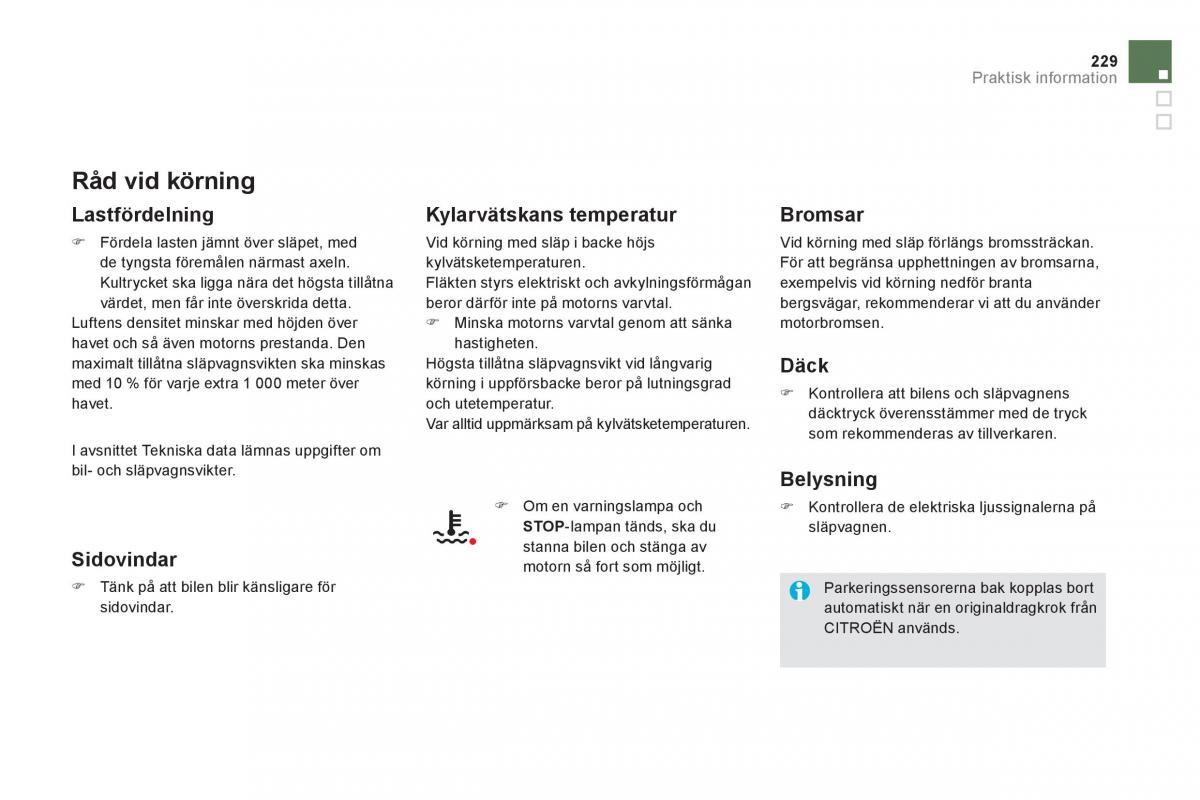 Citroen DS5 instruktionsbok / page 231