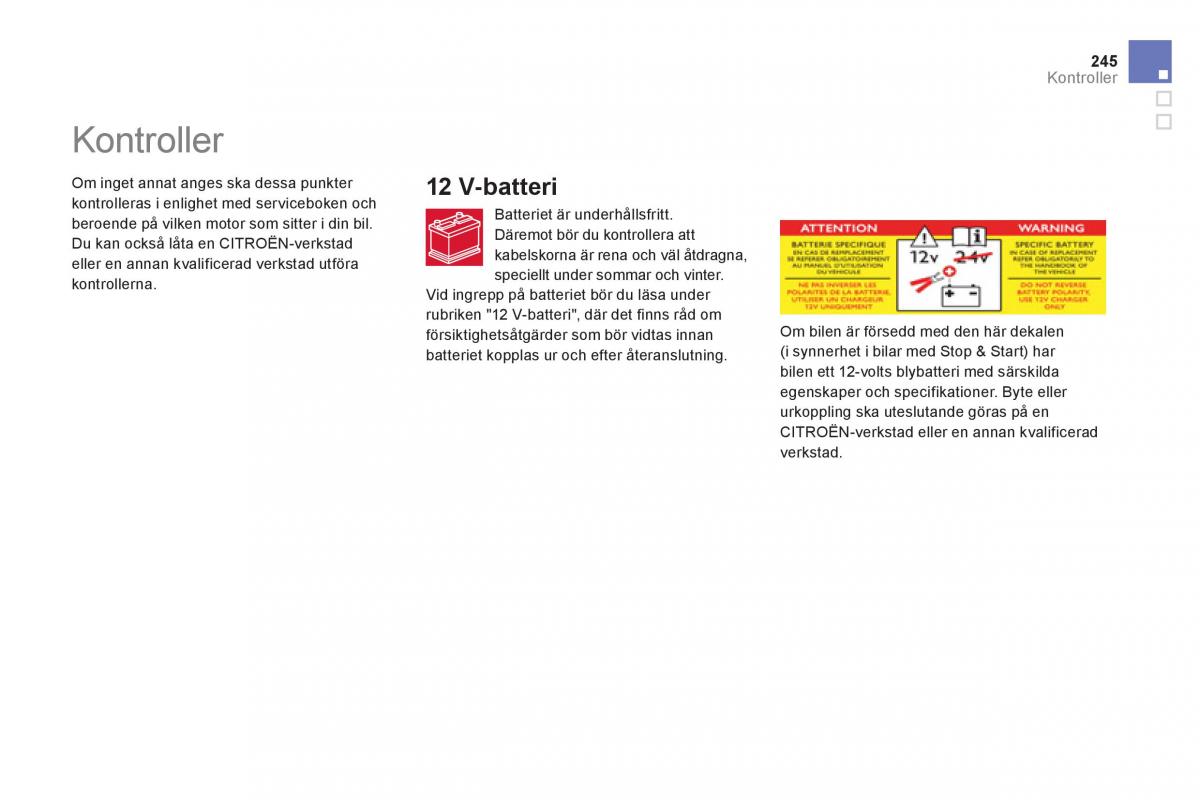 Citroen DS5 instruktionsbok / page 247