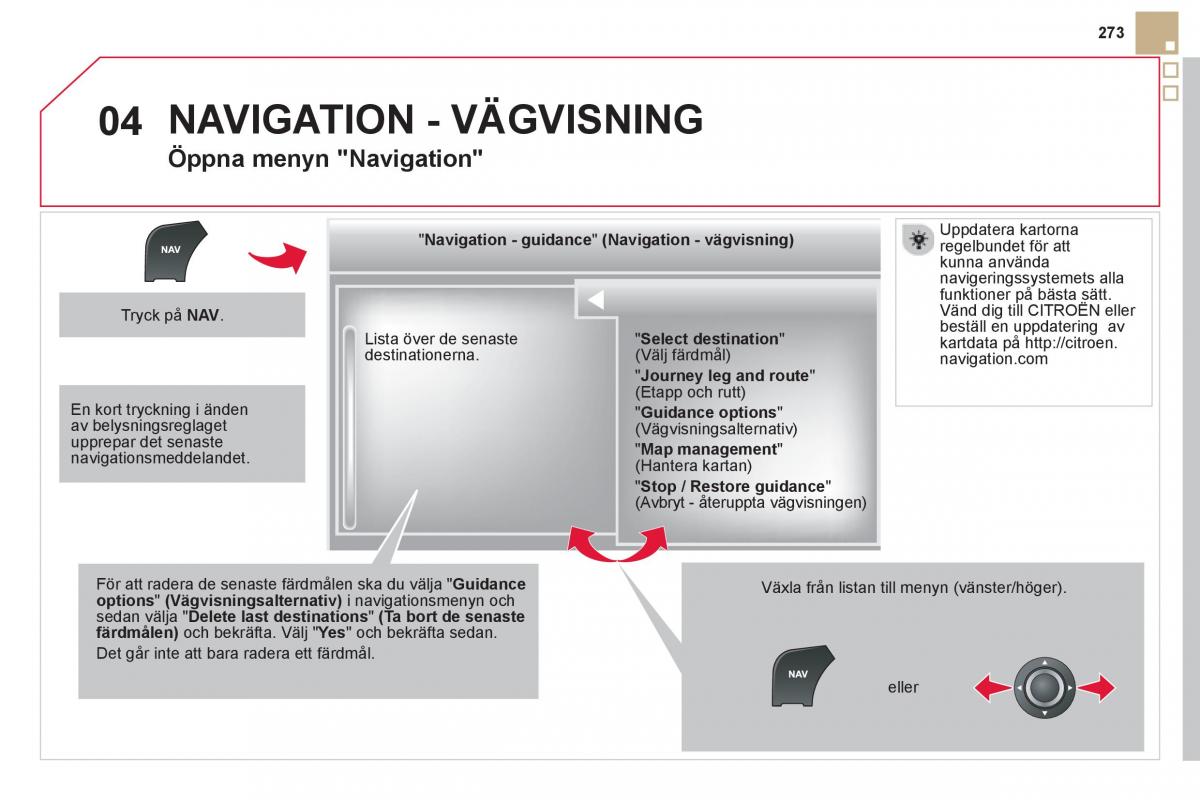 Citroen DS5 instruktionsbok / page 275