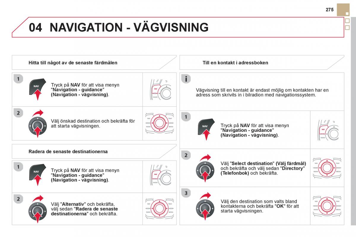 Citroen DS5 instruktionsbok / page 277