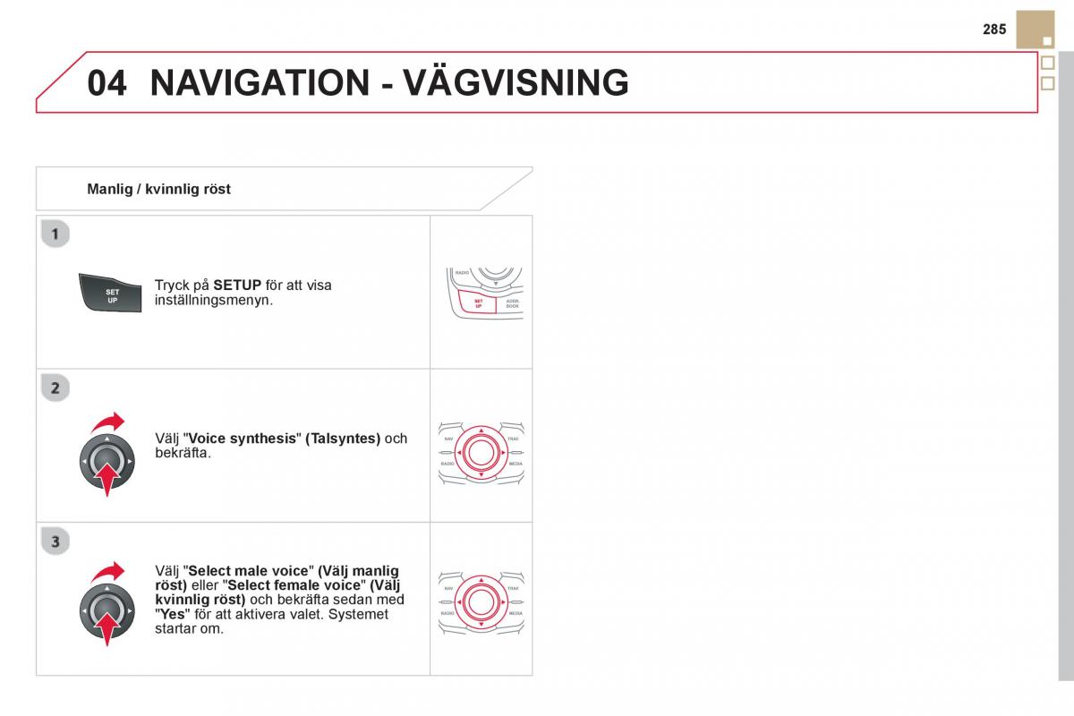 Citroen DS5 instruktionsbok / page 287