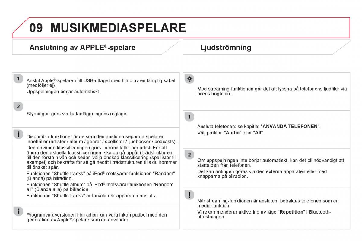 Citroen DS5 instruktionsbok / page 310