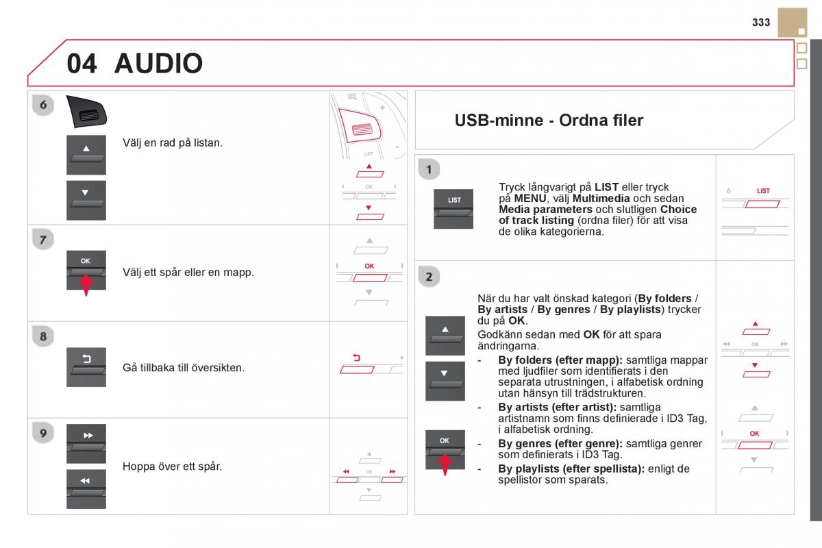 Citroen DS5 instruktionsbok / page 335