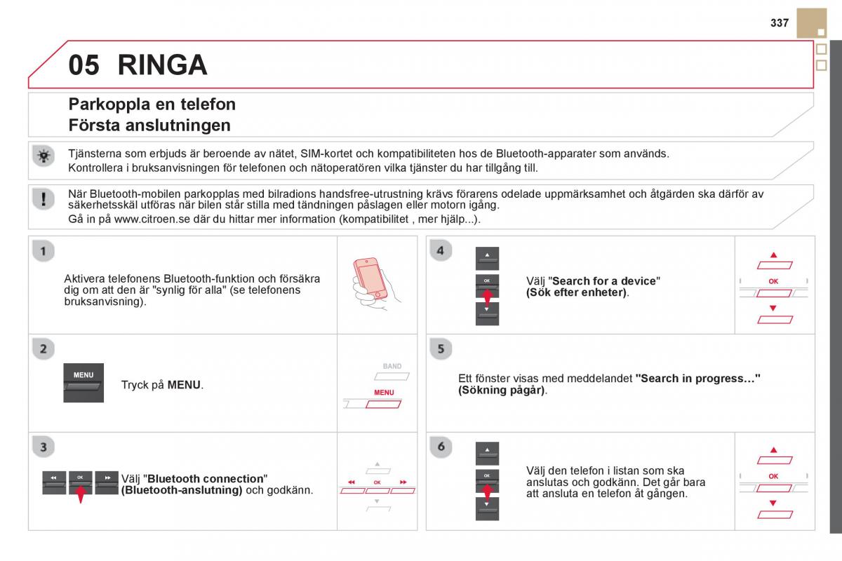 Citroen DS5 instruktionsbok / page 339