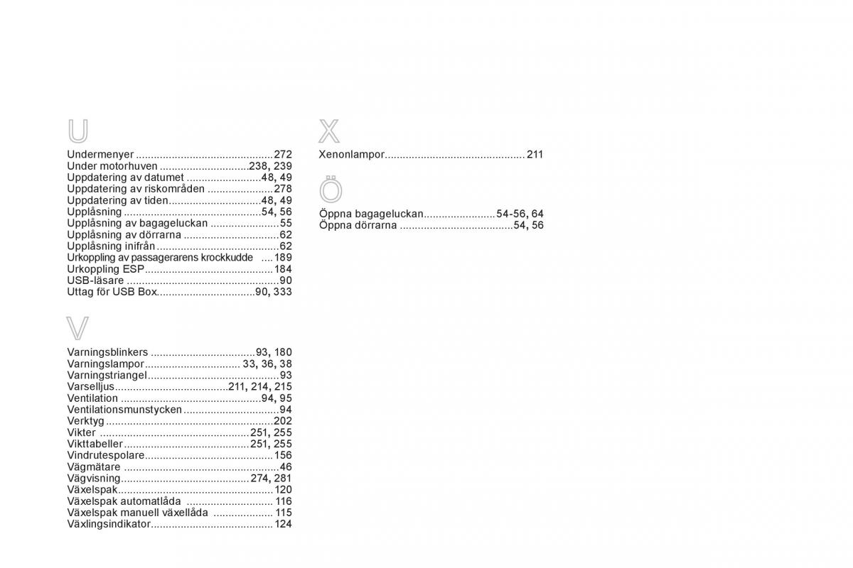 Citroen DS5 instruktionsbok / page 362