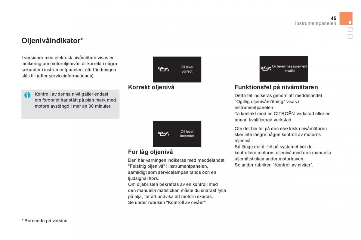 Citroen DS5 instruktionsbok / page 47