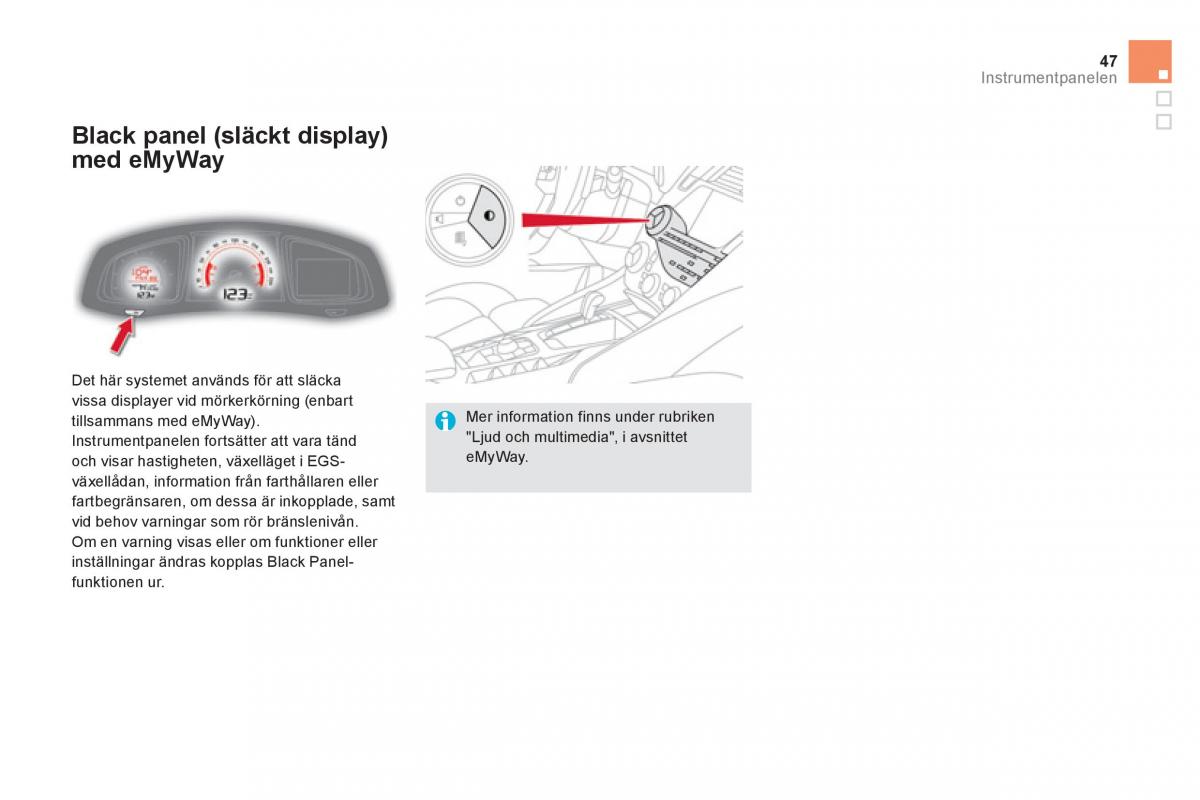 Citroen DS5 instruktionsbok / page 49