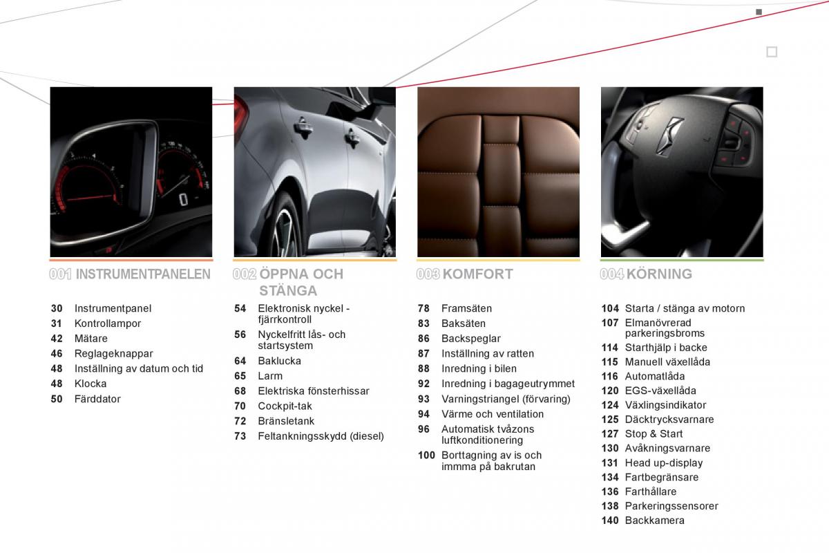 Citroen DS5 instruktionsbok / page 5