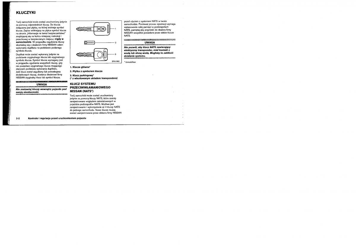 Nissan Murano I 1 Z50 instrukcja obslugi / page 87