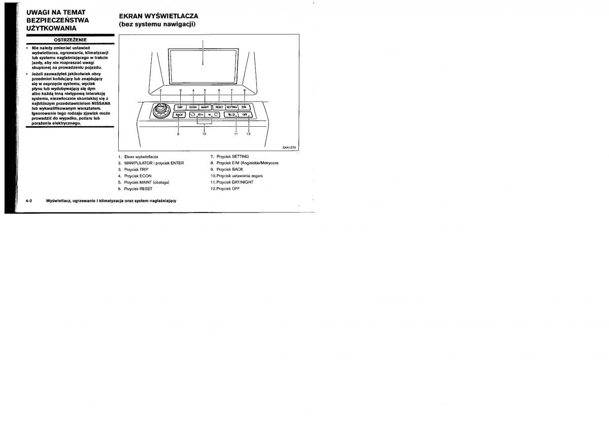 Nissan Murano I 1 Z50 instrukcja obslugi / page 107