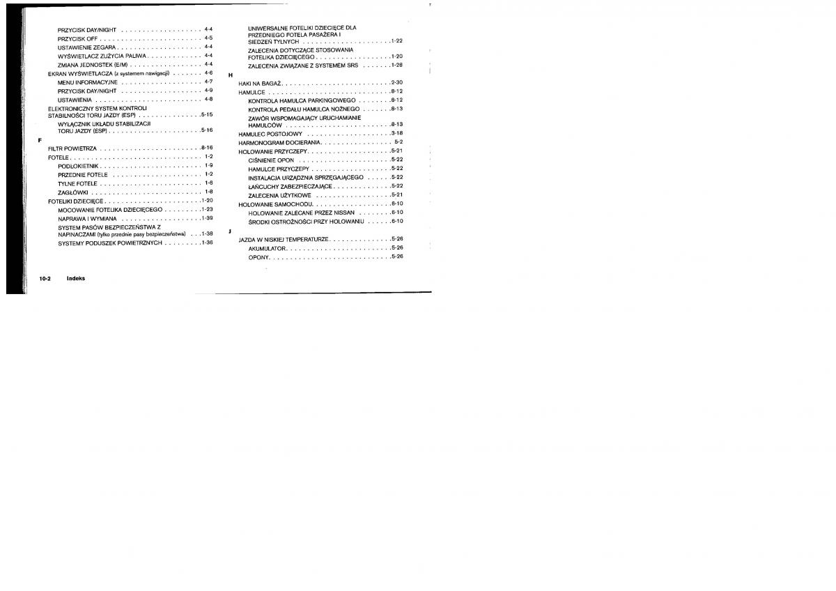 Nissan Murano I 1 Z50 instrukcja obslugi / page 229