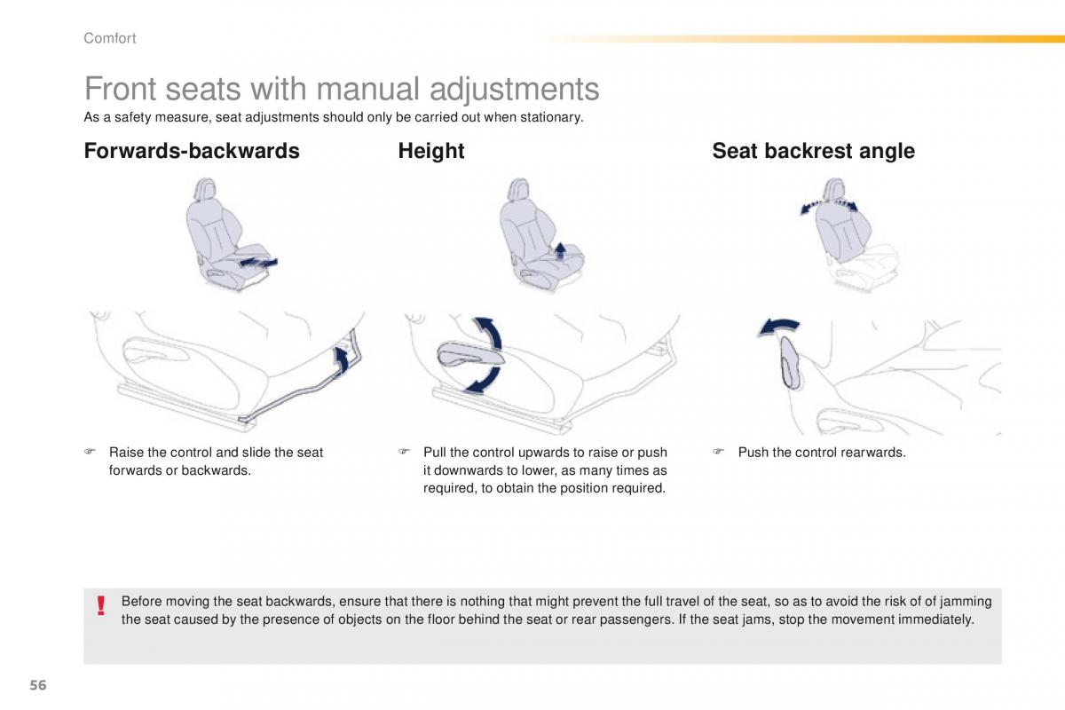 Peugeot 208 owners manual / page 58