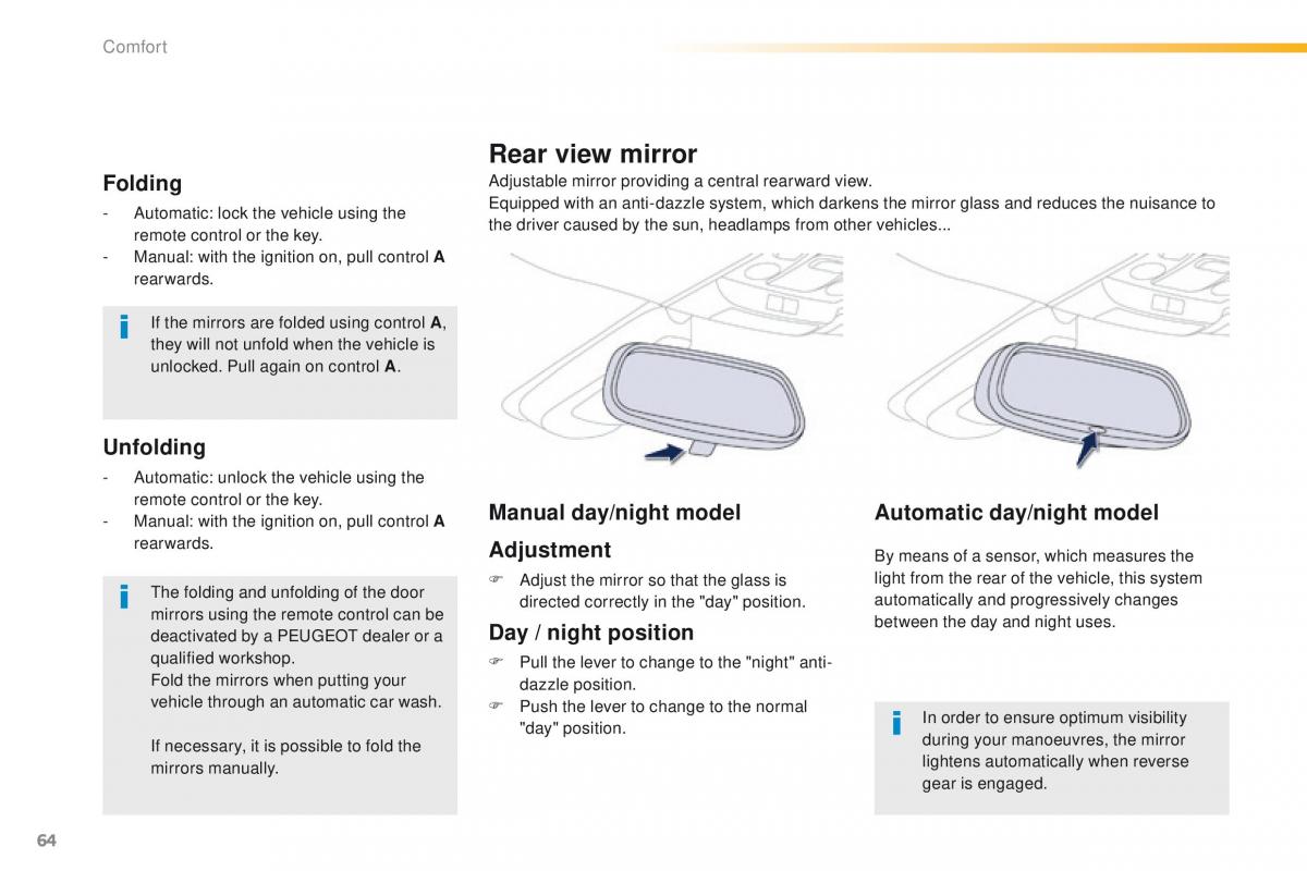 Peugeot 208 owners manual / page 66