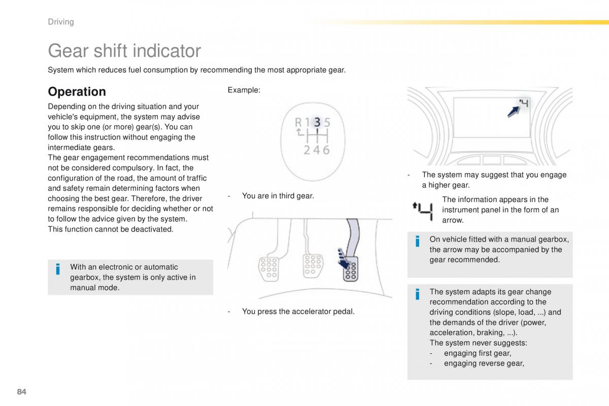 Peugeot 208 owners manual / page 86