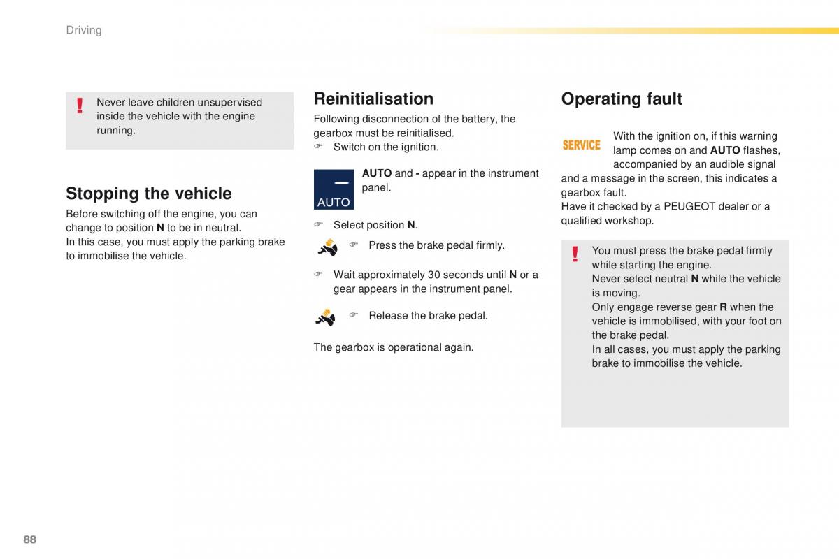 Peugeot 208 owners manual / page 90