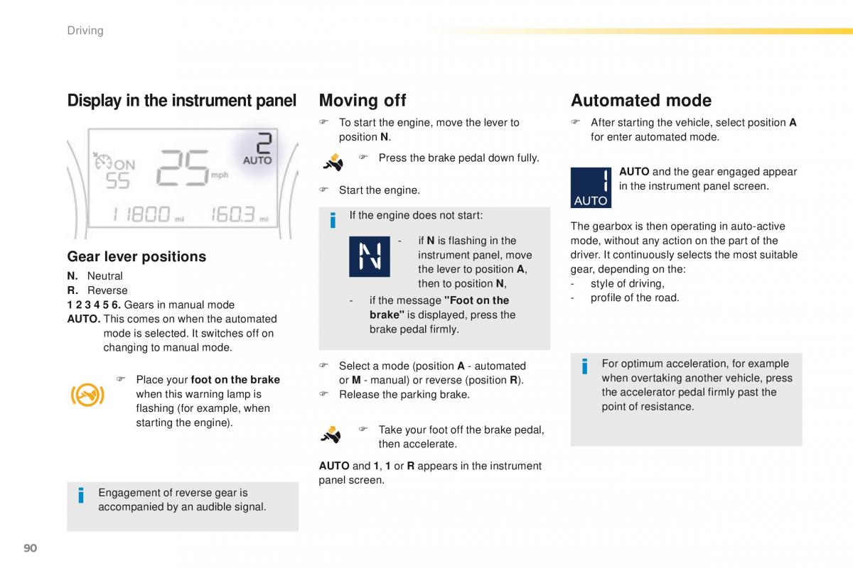 Peugeot 208 owners manual / page 92