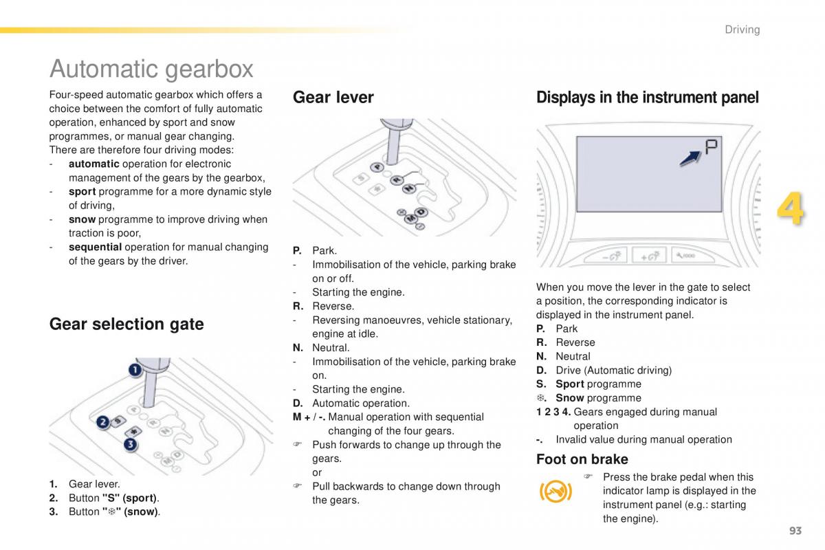 Peugeot 208 owners manual / page 95