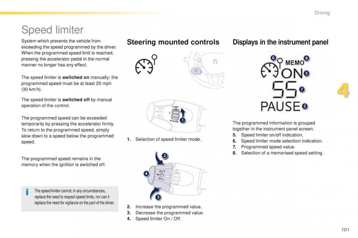 Peugeot 208 owners manual / page 103