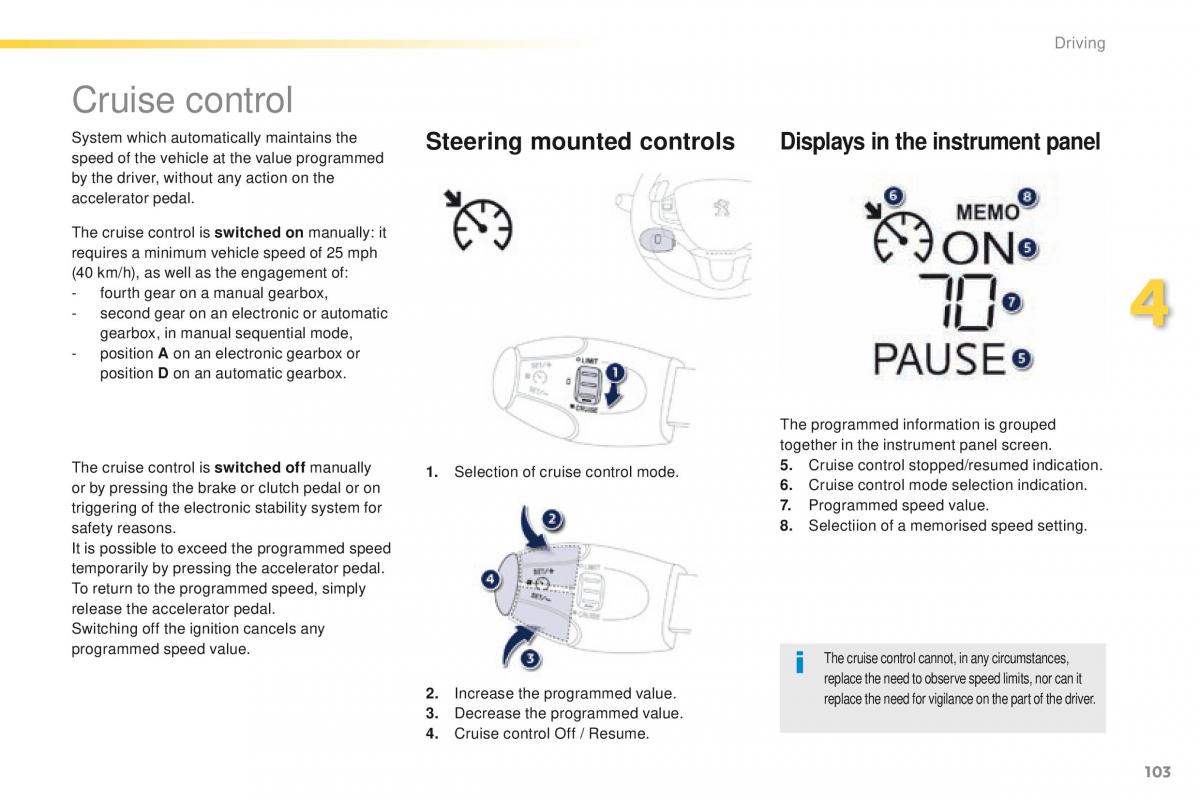 Peugeot 208 owners manual / page 105