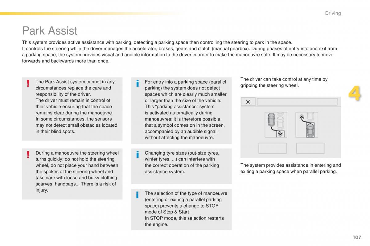 Peugeot 208 owners manual / page 109