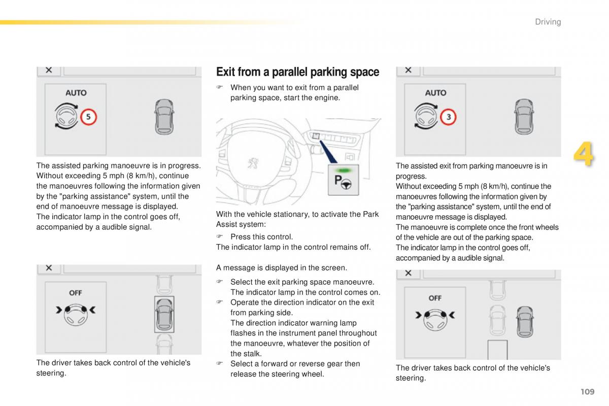 Peugeot 208 owners manual / page 111