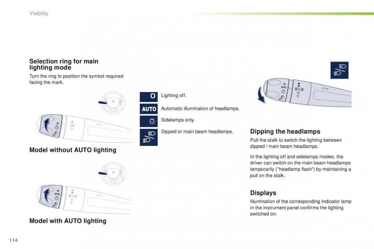 Peugeot 208 owners manual / page 116