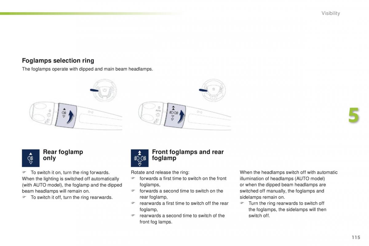 Peugeot 208 owners manual / page 117