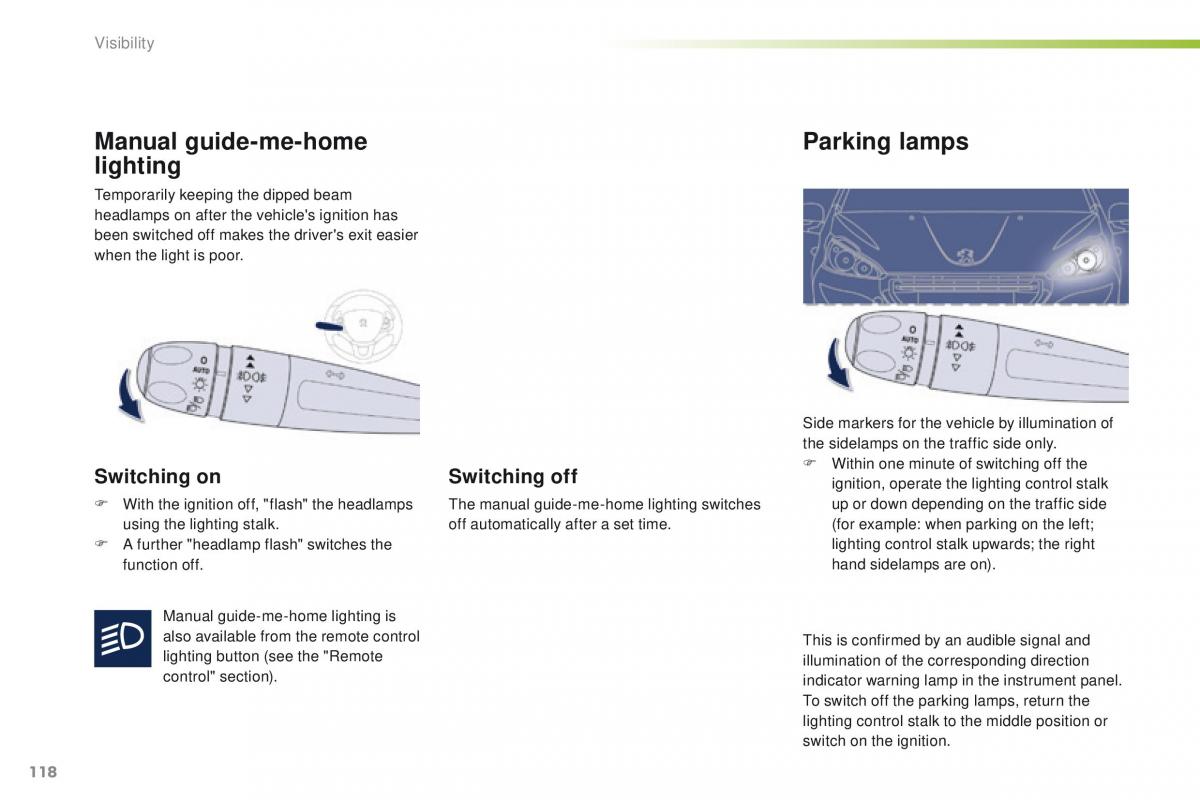 Peugeot 208 owners manual / page 120