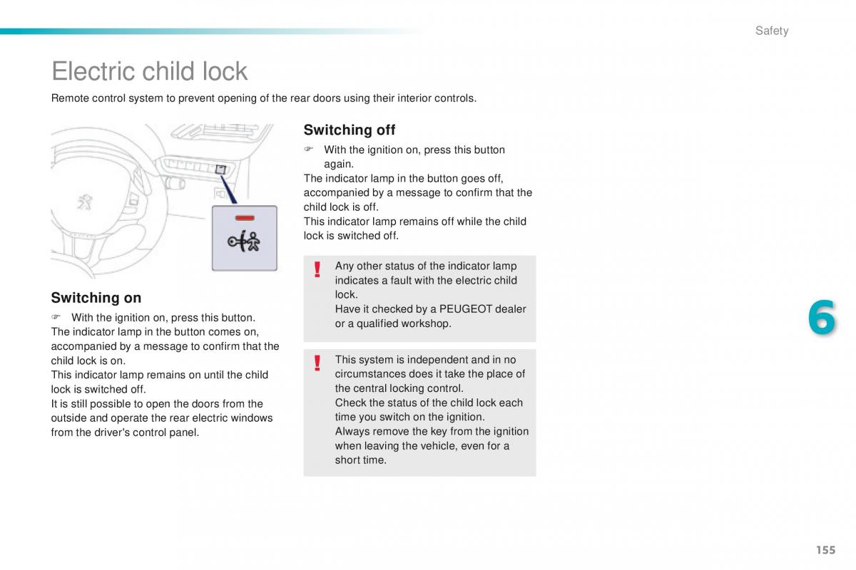 Peugeot 208 owners manual / page 157