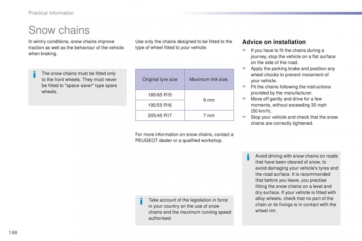 Peugeot 208 owners manual / page 170