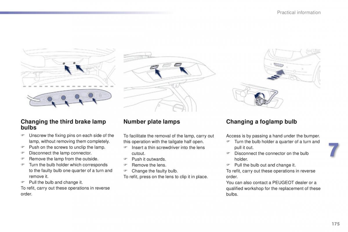 Peugeot 208 owners manual / page 177