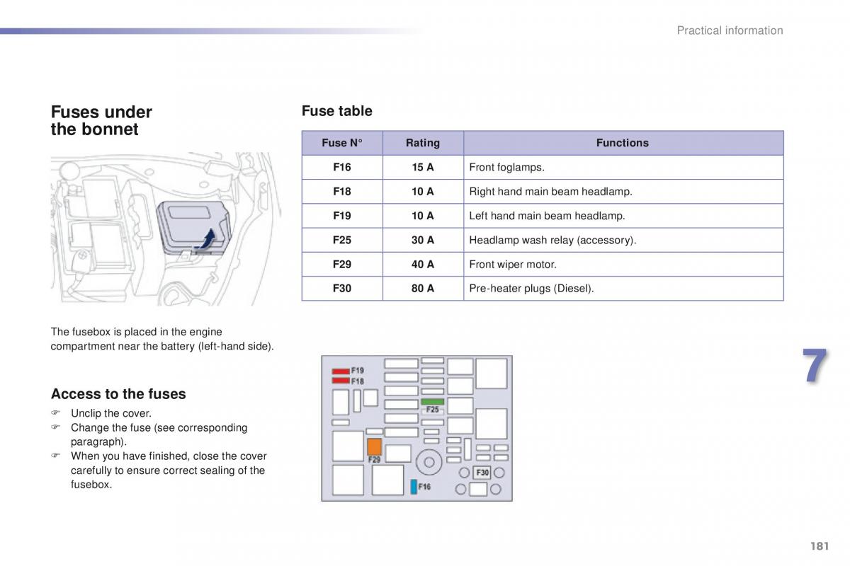 Peugeot 208 owners manual / page 183