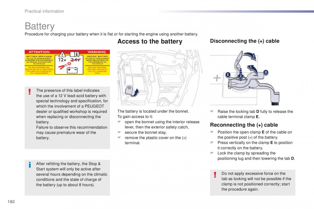 Peugeot 208 owners manual / page 184