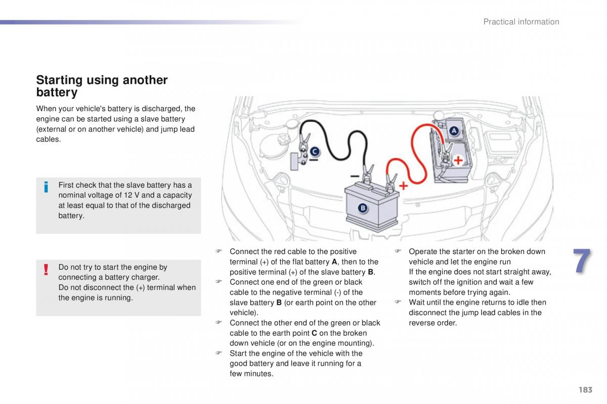 Peugeot 208 owners manual / page 185