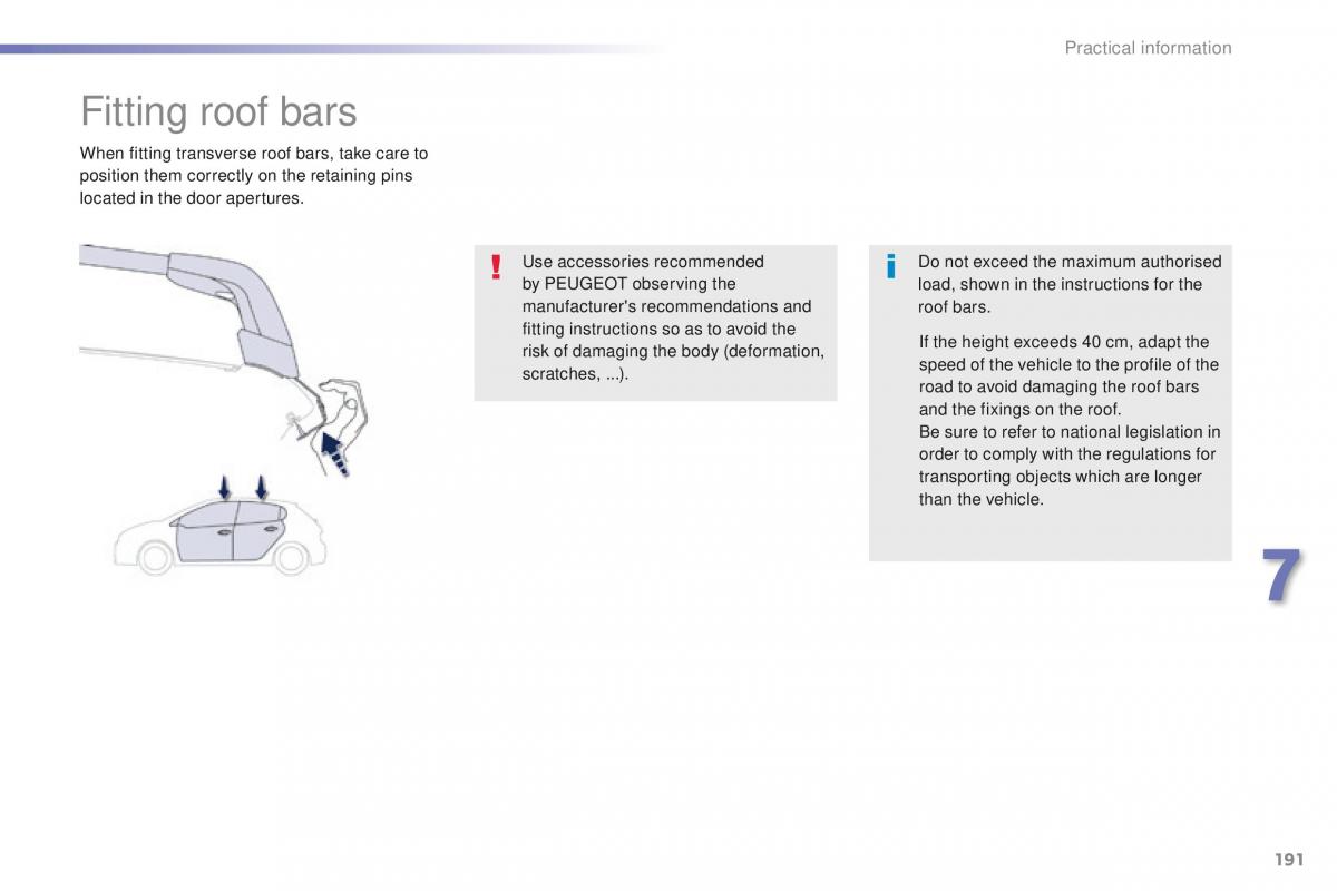 Peugeot 208 owners manual / page 193