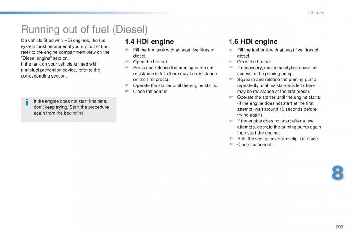 Peugeot 208 owners manual / page 205